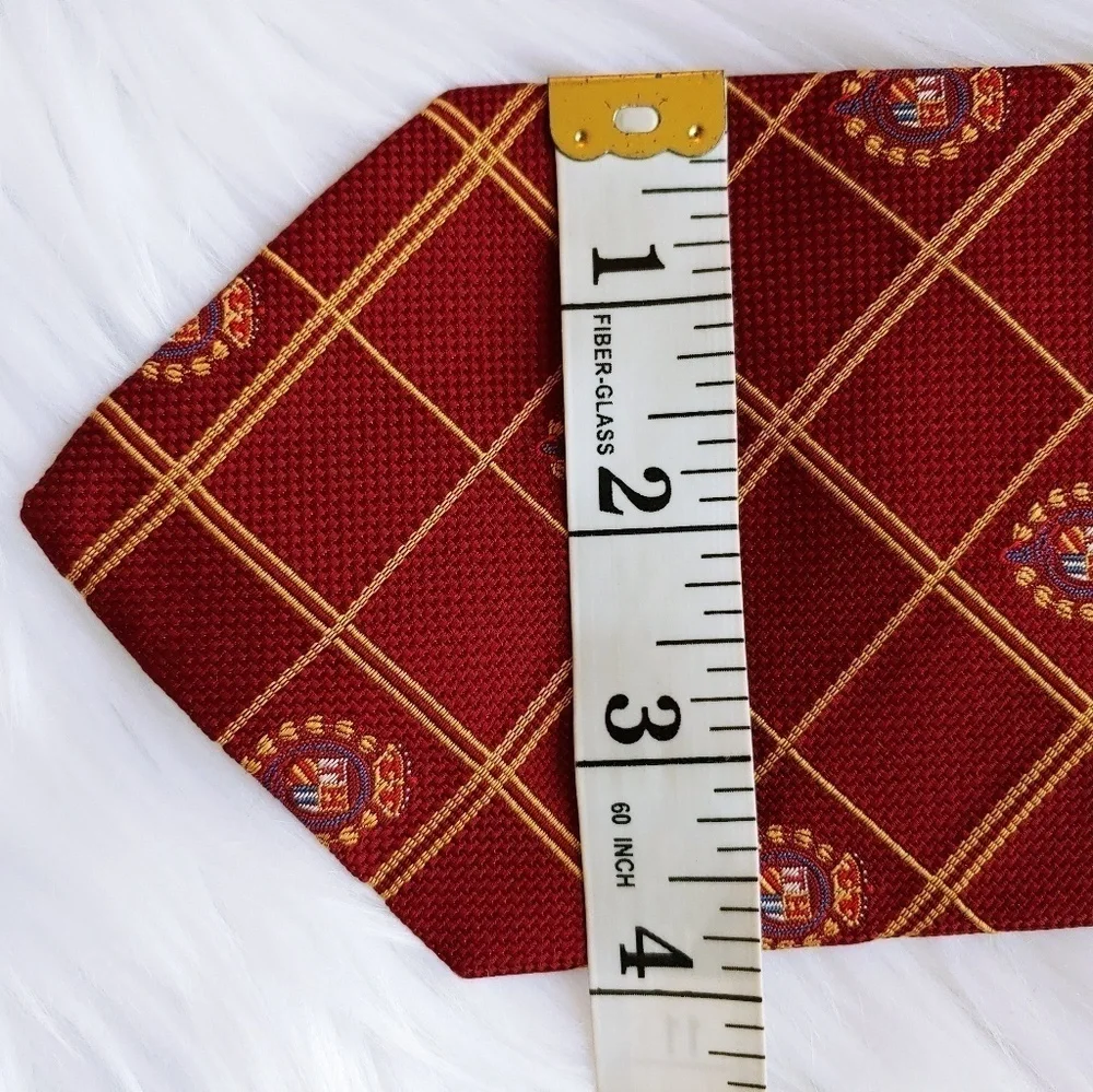 Tommy Hilfiger Silk Tie Red Gold 58